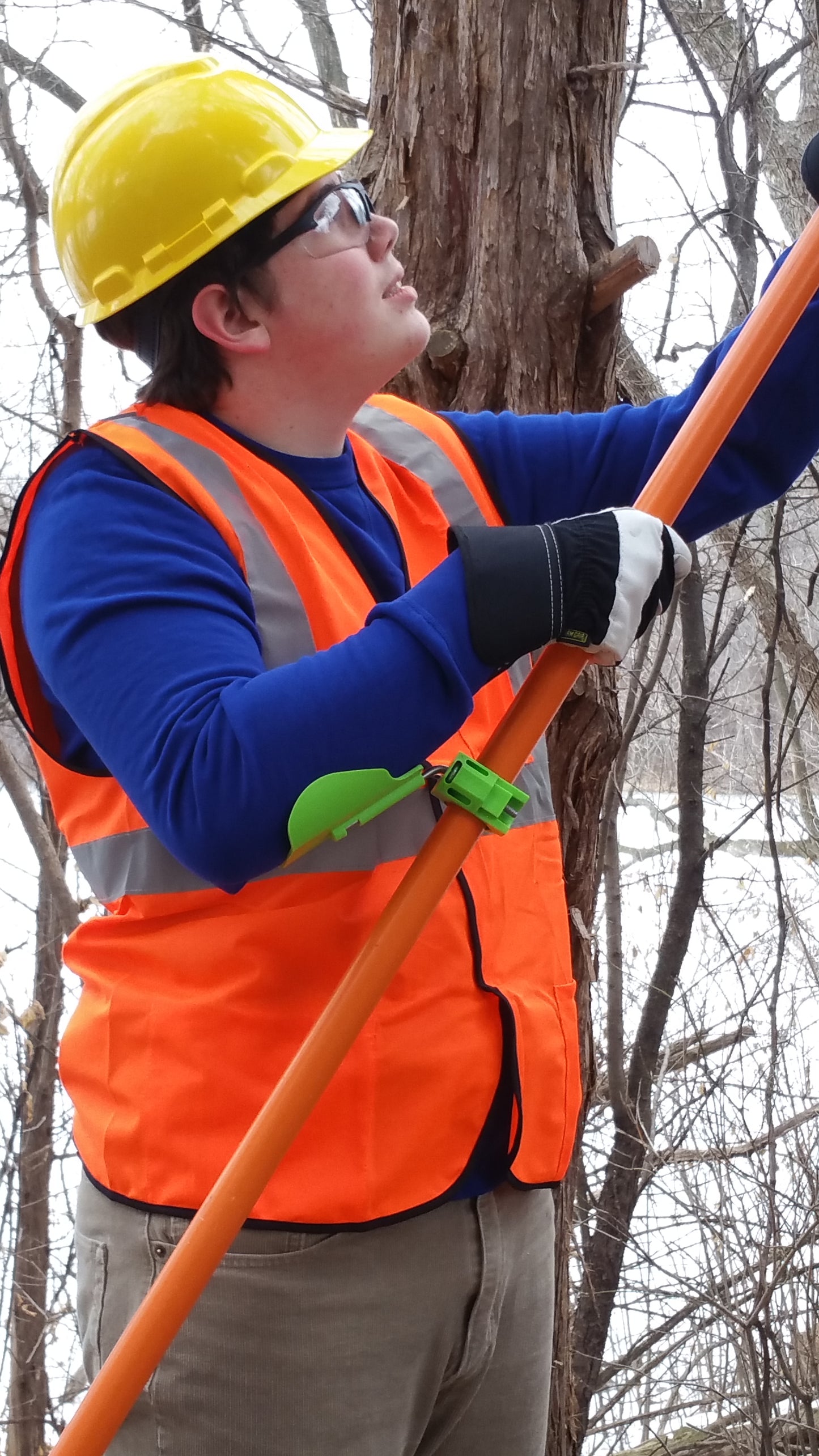 Why Strain? Leverage Booster for Pole Saw, Pruner, Utility Pole Quick Clip Small 1-1/2" dia. HD