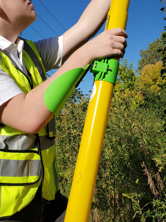 Why Strain? Leverage Booster for Quick Clip 3" dia. for Hastings Di-Electric telo-poles ST-240 Avoid Rotator Cuff Injury!