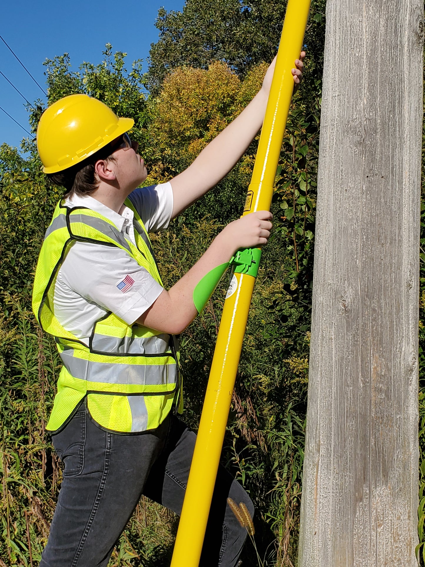 Why Strain? Leverage Booster for Quick Clip 3" dia. for Hastings Di-Electric telo-poles ST-240 Avoid Rotator Cuff Injury!