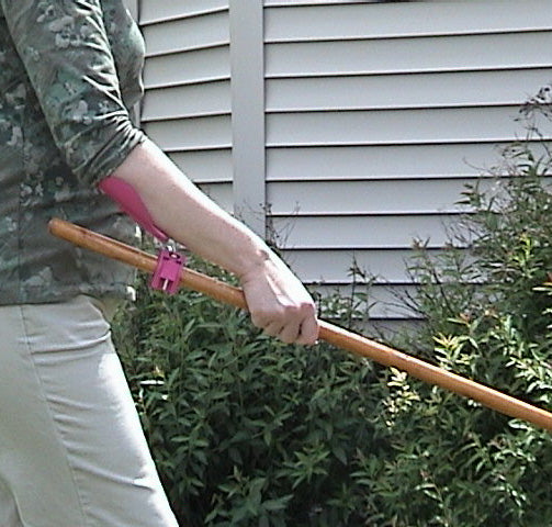 Why Strain? Leverage Booster for Painter pole, Long Cleaning pole, Floor Mop. Quick Clip Light Duty 1" dia.