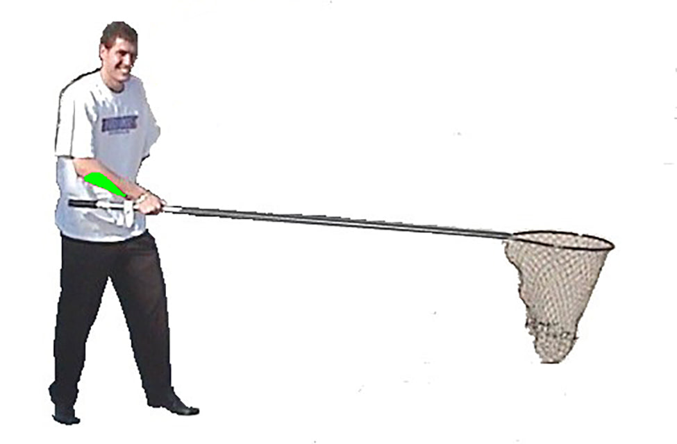 The Turboset Power Booster offers Enormous Leverage to Landing Nets too! Makes netting a fish easy. No problem. Can net with ONE HAND!