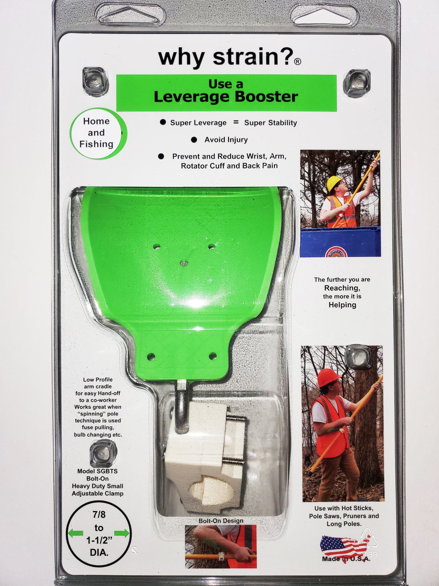 Turboset Power Booster "Champ" 7/8"- 1-1/2" dia. Small cradle HD